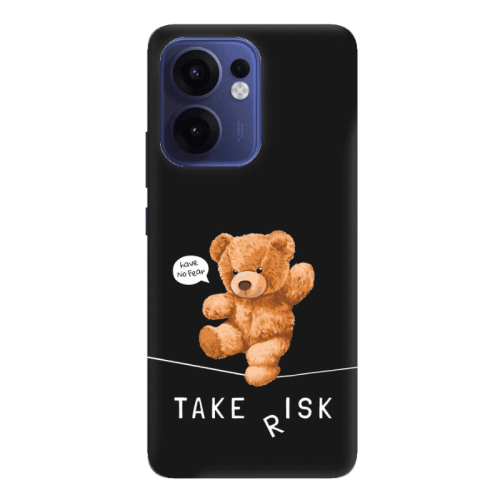 Oppo Reno 13 F Take risk Black Colored Silicone TPU Θήκη